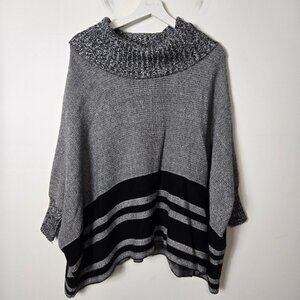 Anthropologie Maeve Size XS/S Keisha Gray Oversized Turtleneck Poncho Sweater